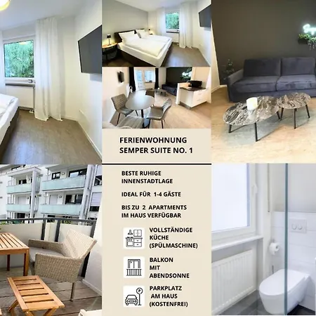 Semper No1 - 2zi 1-4 Pers, Balkon, Parkplatz, Hofgartennaehe アパート *